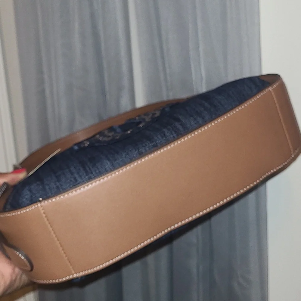 True Religion Blue Denim Shoulder Bag